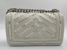 Chanel Embellished Chevron Small Boy Flap Chain Crossbody 2