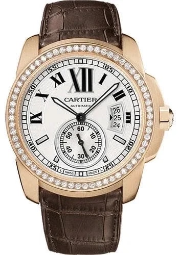Worldofluxuryus — Cartier Calibre de Cartier 18K Rose Gold & Diamonds — Watch — resale