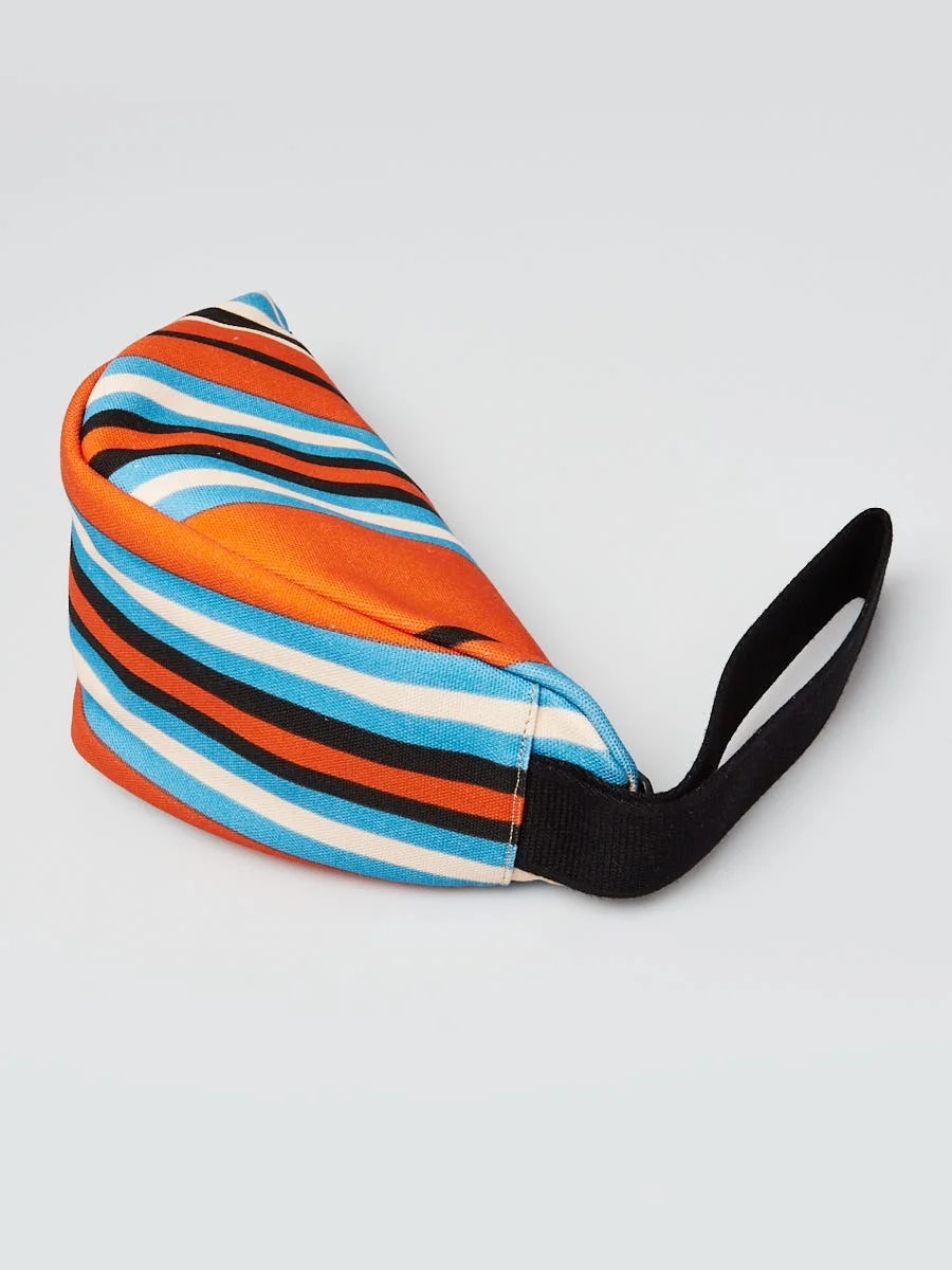 Prada / Striped Triangle Wristlet 2NE053 3