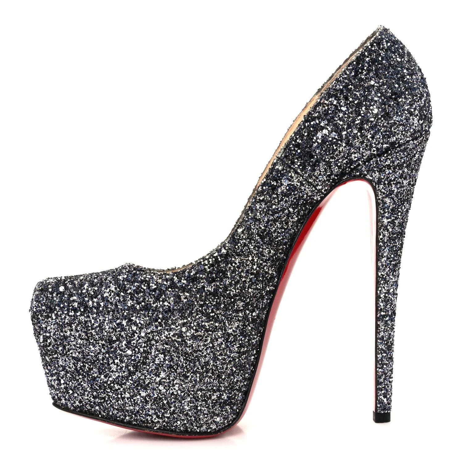Christian Louboutin — Glitter Daffodile Spotlight 160 39.5 Khol — Designer Shoe — resale