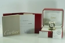 Cartier Pasha Chronograph W31030H3 2113 38mm Silver Dial 09/2004 12433U 2