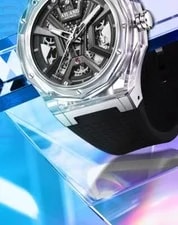 2025 New Transparent Case Luminescent Automatic Mechanical Watch With Blac 4