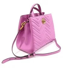 Gucci Matelassé Chevron GG Marmont Small Top Handle 2WAY 138332926 [P] 3