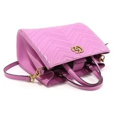 Gucci Matelassé Chevron GG Marmont Small Top Handle 2WAY 138332926 [P] 4