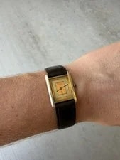 Must de Cartier — Must de Cartier Tank Vermeil 925 Gold Fill Trinity Dial Large Model Manual Wind — Watch — resale