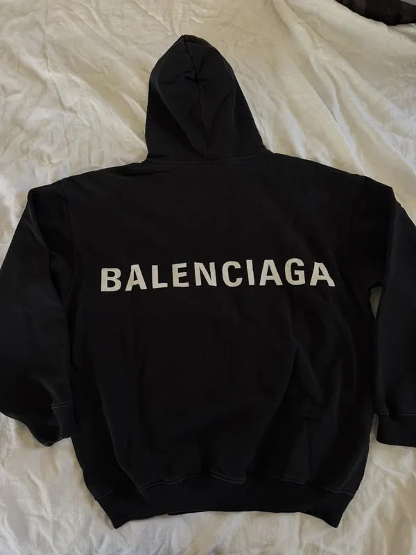 Balenciaga Classic Middle Back Logo Hoodie 4