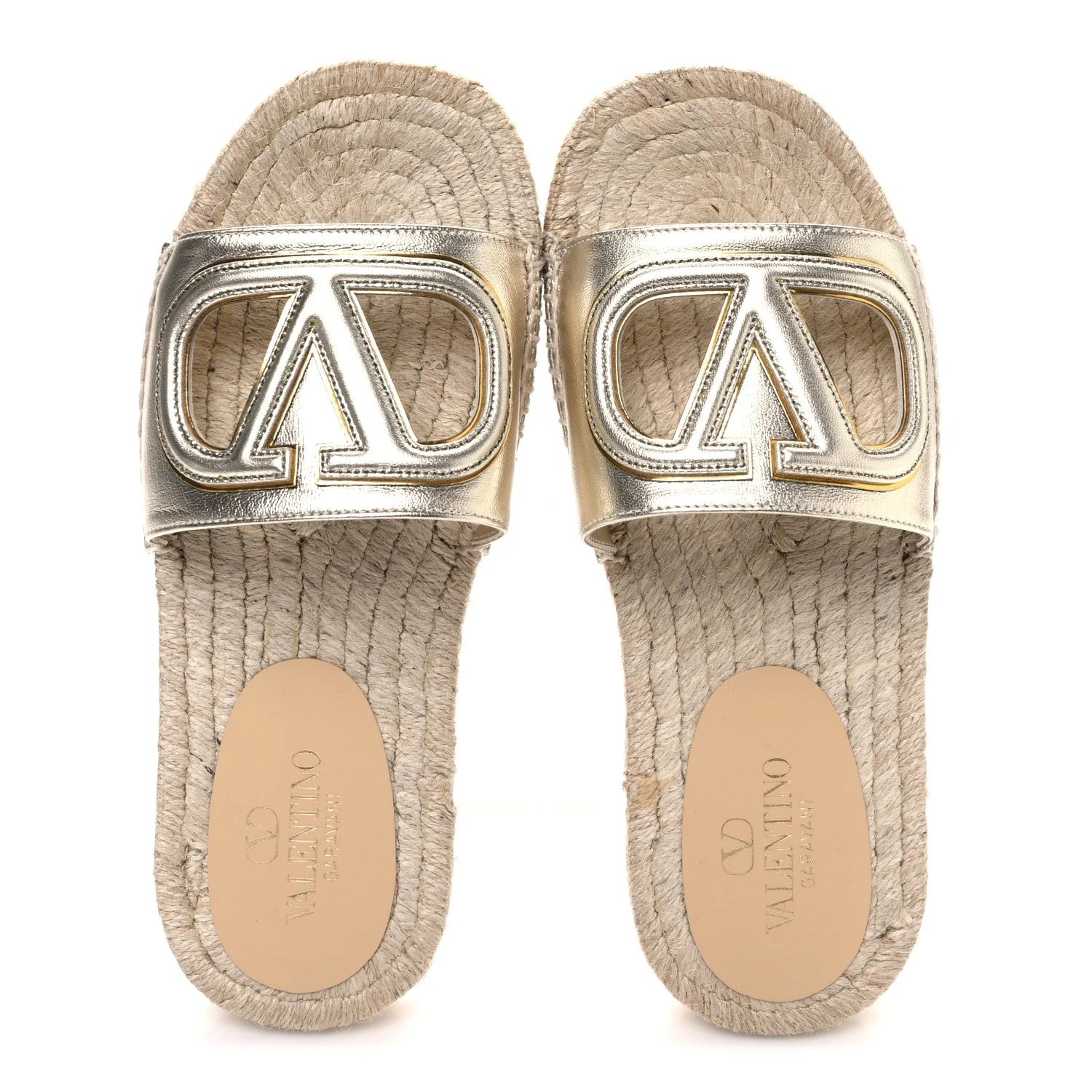 Laminated Napa Vlogo Cut Out Espadrille Slide 36 2