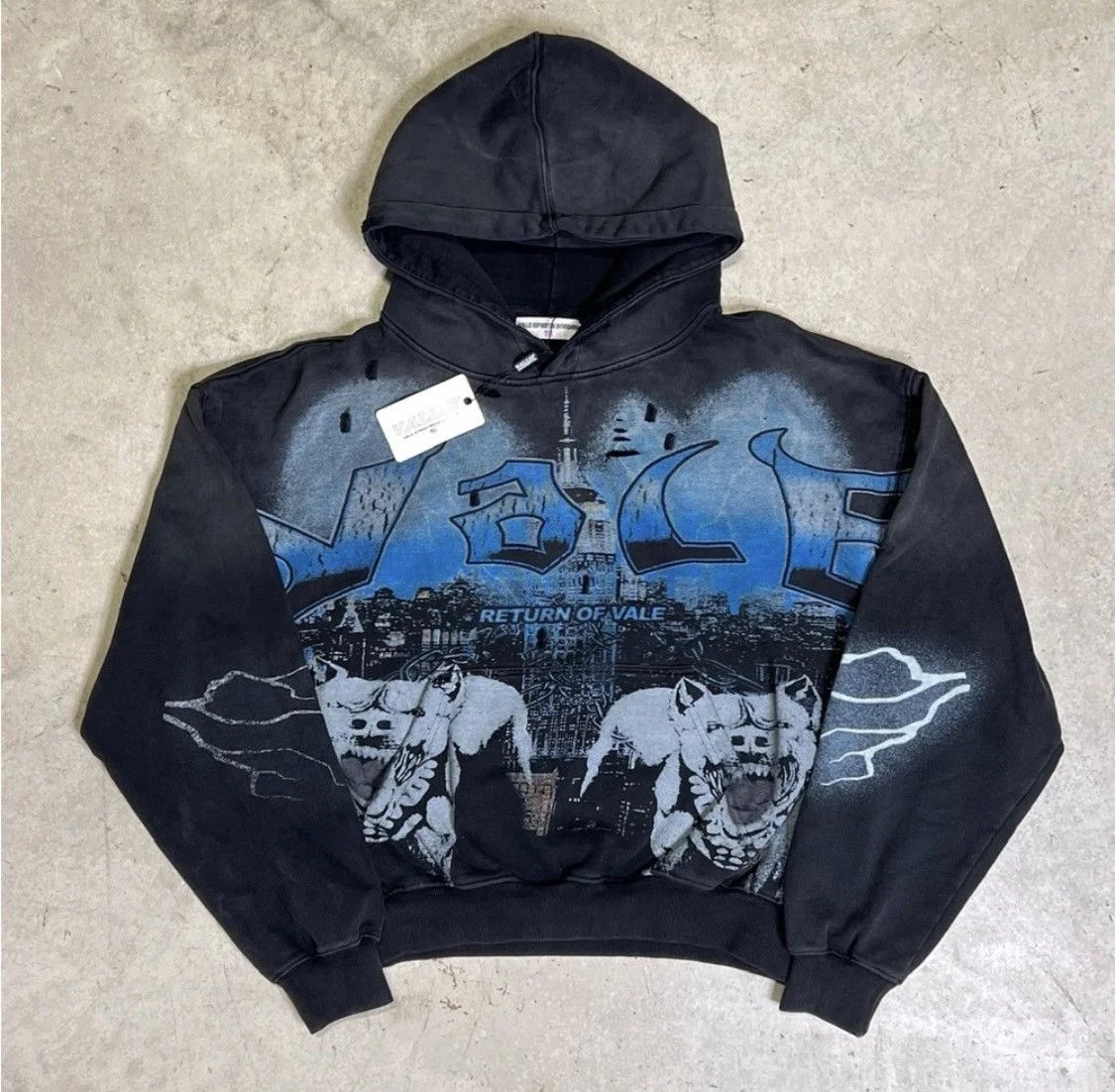 Vale Forever Dual Pitbull Lightning Hoodie 3