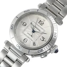 Cartier Pasha Grid W31040H3 Automatic Silver Dial See-through Back 3