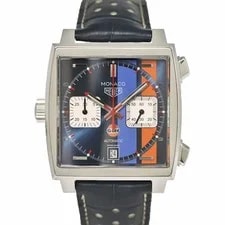 Heuer — Tag-heuer Monaco CAW211R.FC6401 Stainless Steel Leather Diamond 39.0mm #KNW999 — Watch — resale