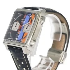 Tag-heuer Monaco CAW211R.FC6401 Stainless Steel Leather Diamond 39.0mm #KNW999 2