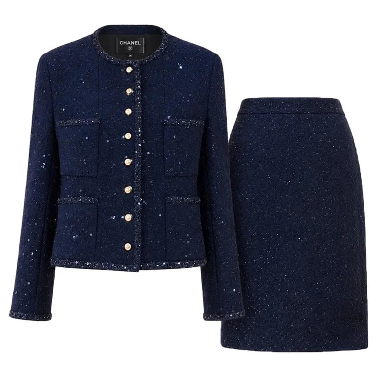 Chanel — Chanel Runway Sequin Suit 44 FR — Designer Shoe — resale