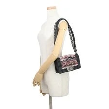 Chanel Boy Small Matelassé Coco Mark #TZB625 4