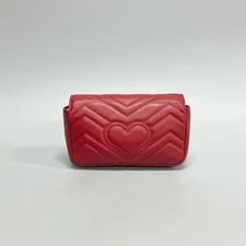 Gucci GG Marmont Mini Chevron Chain Crossbody Auth 2