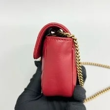 Gucci GG Marmont Mini Chevron Chain Crossbody Auth 3
