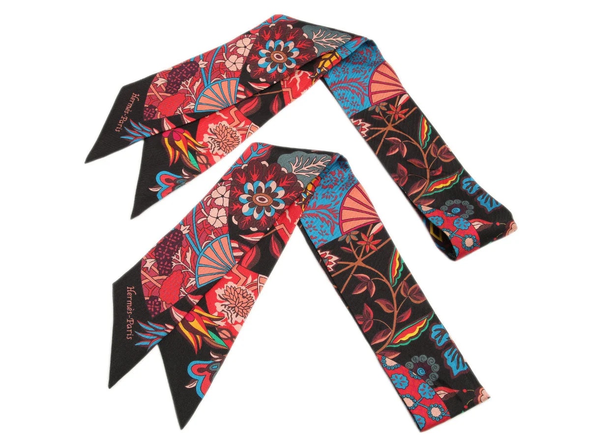 Hermès — Hermès Fleurs et Papillons de Tissus Twilly Pair — Accessory — resale