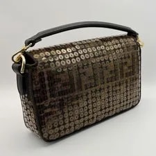 Fendi Baguette Mini Sequins Hardware Chain Cross Body 3