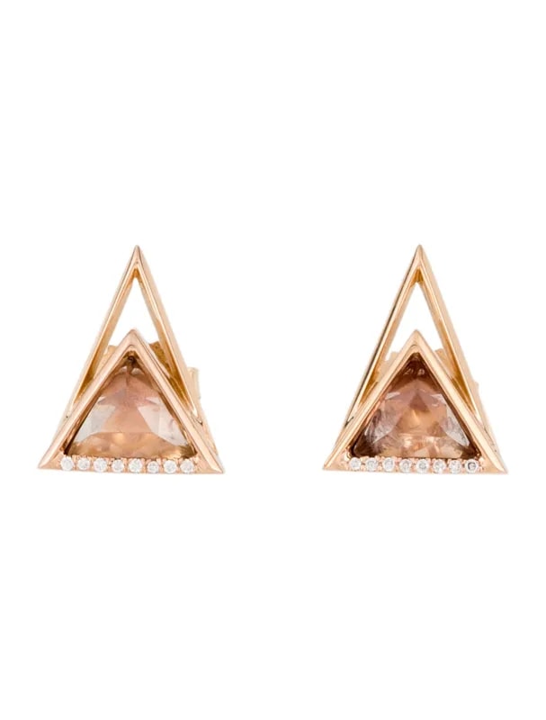 Monique Péan — 18K Sunstone & Stud Earrings — Jewelry — resale