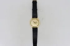 Patek Philippe Calatrava 3569J Gold Stick Dial Black Leather Strap 18K Automatic 3