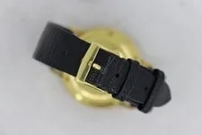 Patek Philippe Calatrava 3569J Gold Stick Dial Black Leather Strap 18K Automatic 4