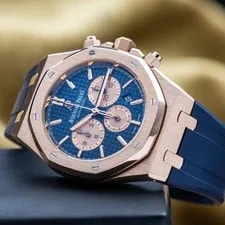 Audemars Piguet Royal Oak Chronograph 41mm Rose Gold AP 26331OR Blue - Full Set 2