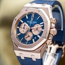 Audemars Piguet Royal Oak Chronograph 41mm Rose Gold AP 26331OR Blue - Full Set 3