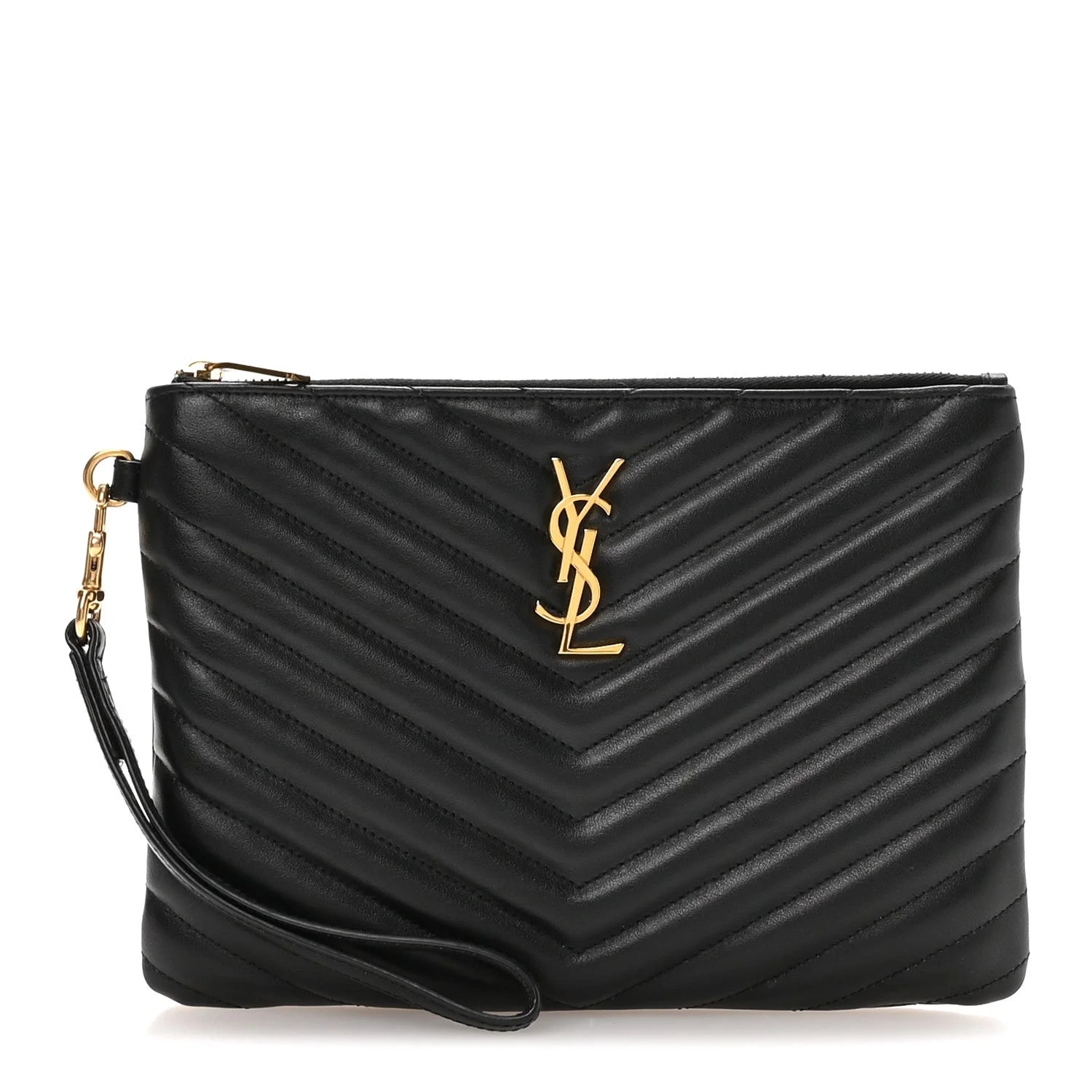 Saint Laurent — Chevron A5 Wristlet — Accessory — resale