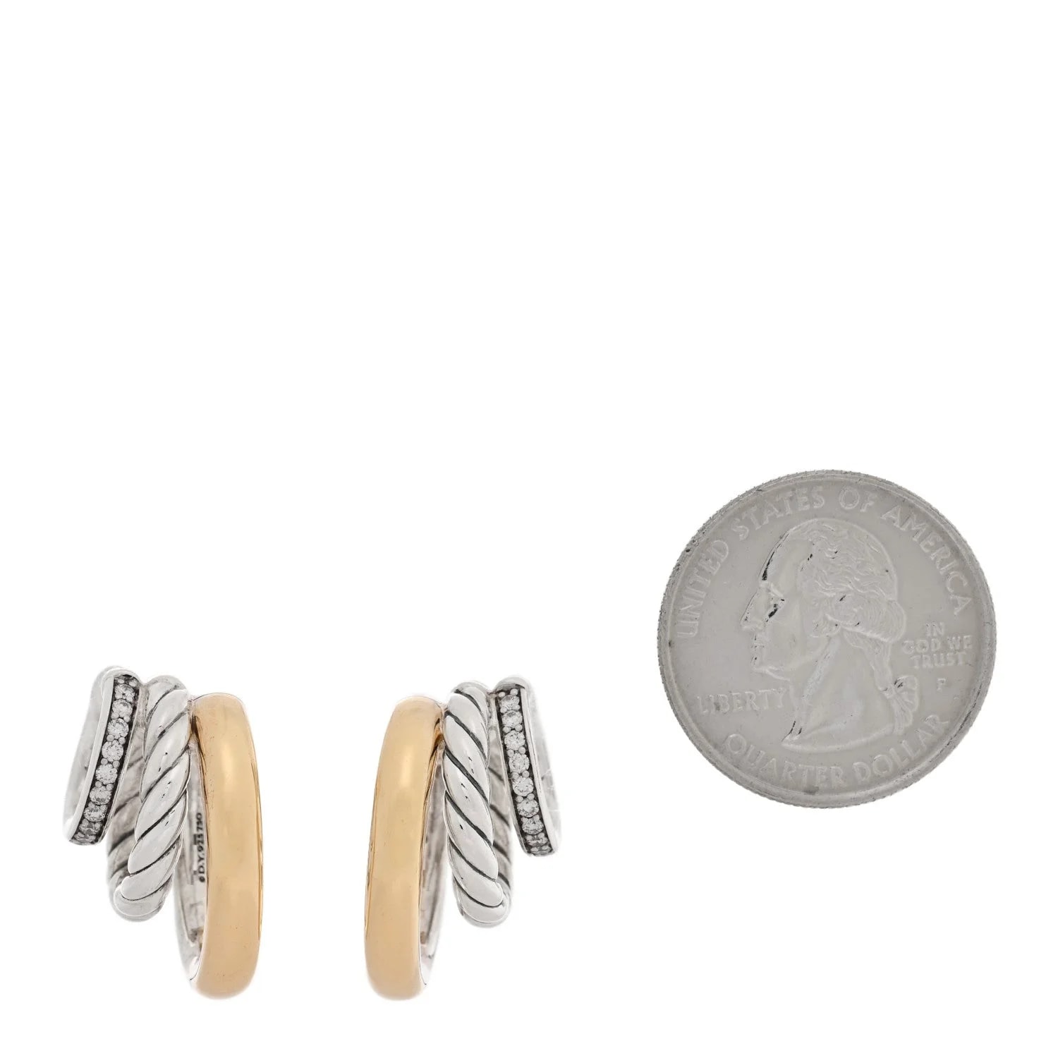 18K Yellow Gold Mercer Three Row Hoop 2