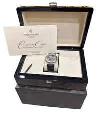 2009 Papers Patek Philippe Nautilus Gray Moon Phase 18K White Gold 5712G-001 BOX 2