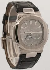 2009 Papers Patek Philippe Nautilus Gray Moon Phase 18K White Gold 5712G-001 BOX 4