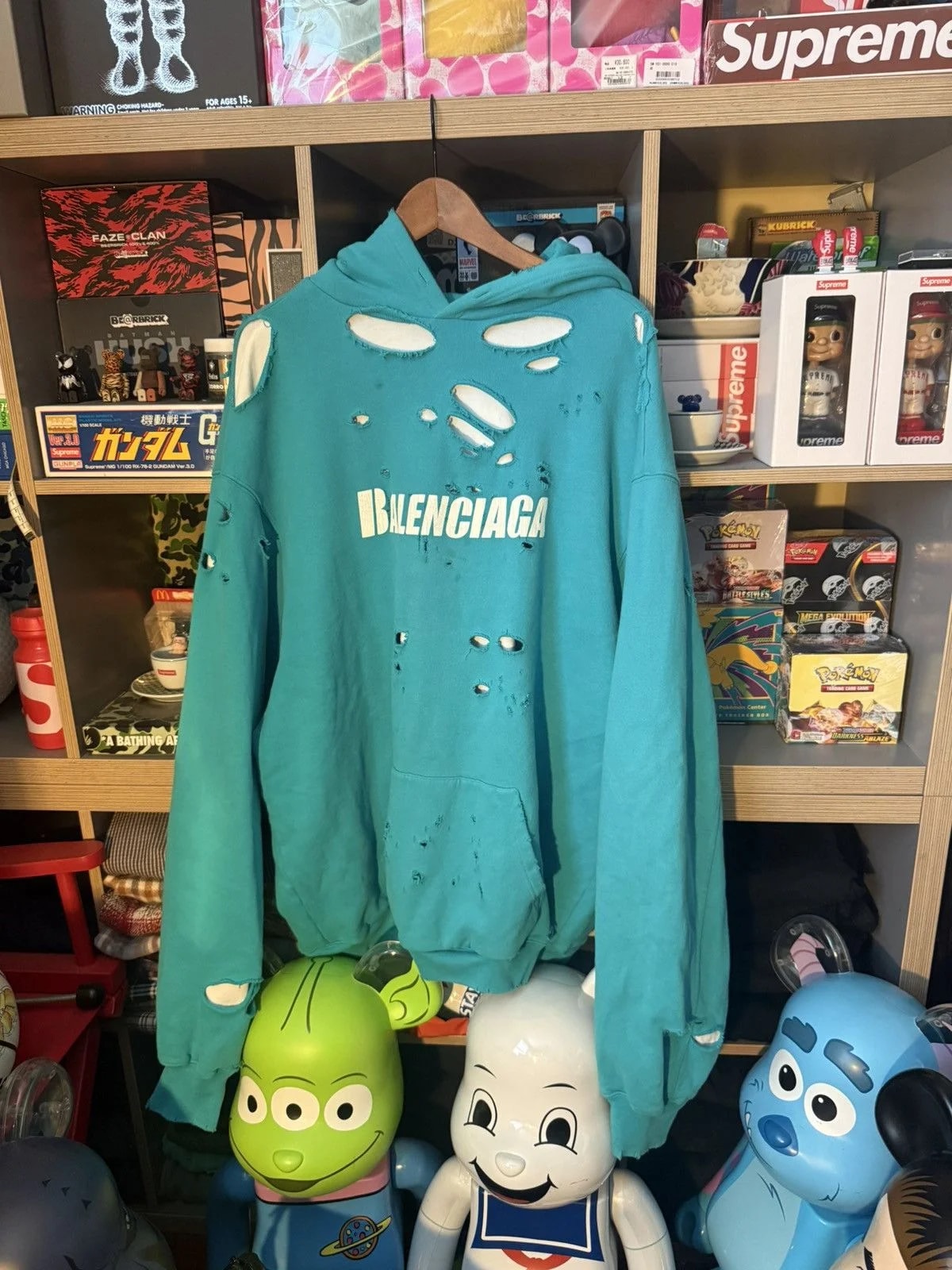 Balenciaga — Balenciaga Destroyed Logo Hoodie — streetwear — resale