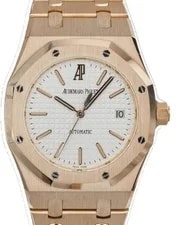 Audemars Piguet — Audemars Piguet Royal Oak Selfwinding White Dial Bracelet 15300OR w/Box — Watch — resale