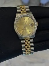 Rolex — Rolex Datejust 36 Custom Champagne Diamond Dial on Jubilee 16233 With Box — Watch — resale