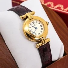 Cartier — Cartier Must de Colisée Vermeil SV925 Gold Plated & Blue Hands — Watch — resale