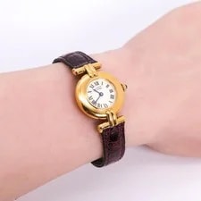 Cartier Must de Colisée Vermeil SV925 Gold Plated & Blue Hands 3