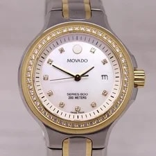 Movado — Movado Series 800 Diamond Bezel MOP 30mm Two-Tone Steel Quartz Date — Watch — resale