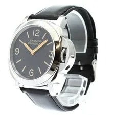 Panerai Luminor Base PAM00390 44mm SS Leather Dark Brown Hand-Wind #C158 2