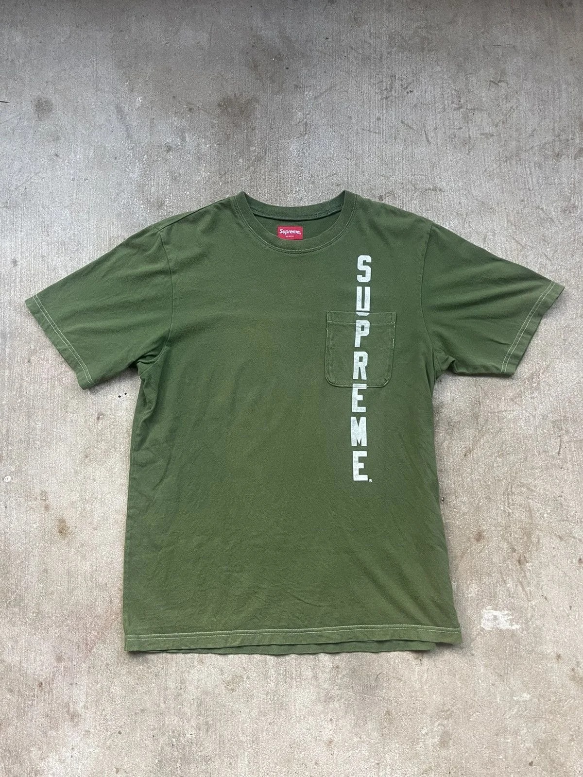 Supreme — Supreme Vertical Logo Pocket Shirt — streetwear — resale