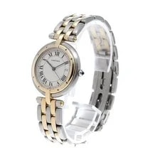 Cartier Panthere LM Round 2 Row Date Beige Dial Quartz Watch_970930 2