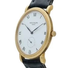 Patek Philippe Calatrava 3919J 18k Yellow Gold 33 Mm Leather Manual Wind 2