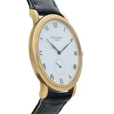 Patek Philippe Calatrava 3919J 18k Yellow Gold 33 Mm Leather Manual Wind 3