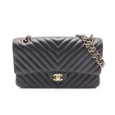 Chanel — Chanel Chevron V-stitch W-flap Chain BK GHW — Handbag — resale