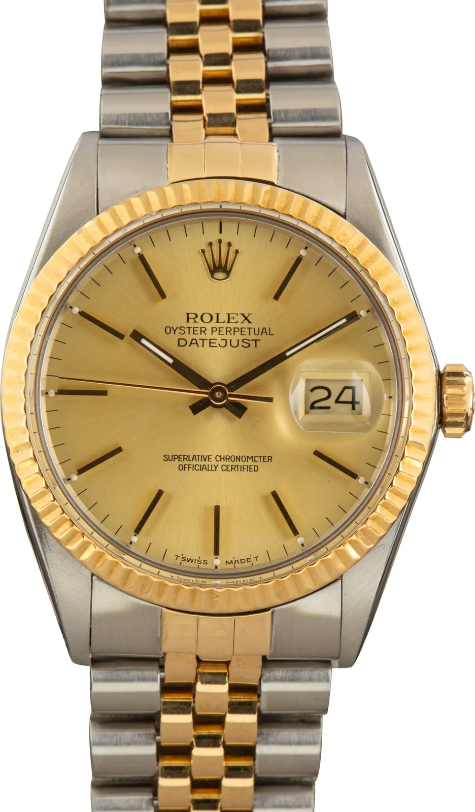Two-Tone Rolex Datejust 36 16013 Champagne Dial 2