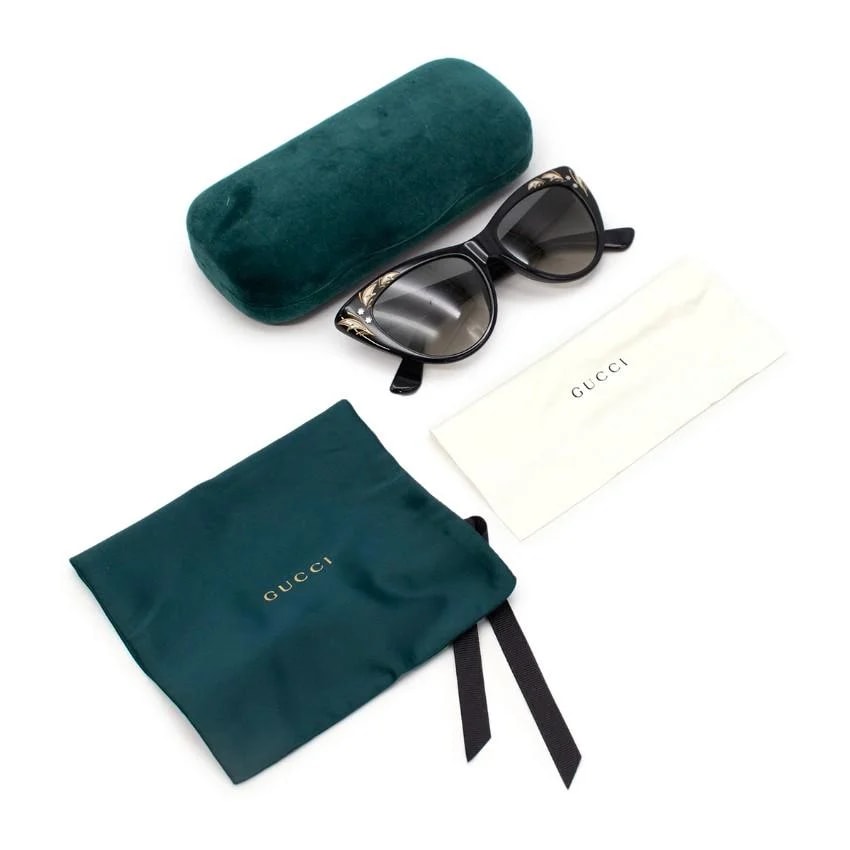 Gucci Cat Eye Mother of Pearl Embellished Sunglasses 2