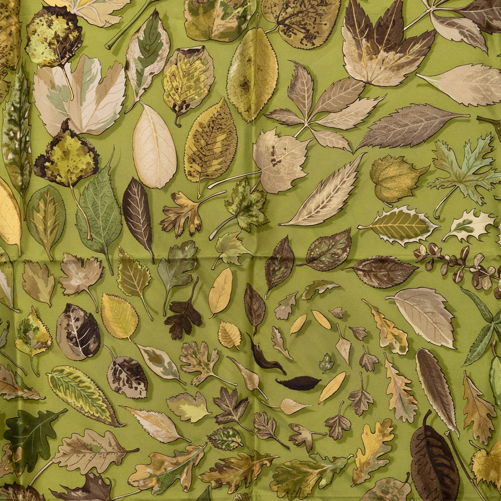 Tourbillon Autumn Leaves Silk Scarf 90 2