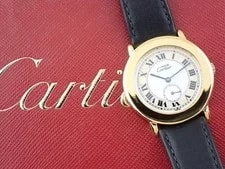 Cartier — Cartier Must Ronde Vermeil W1006922 Quartz 33mm White Leather Strap — Watch — resale