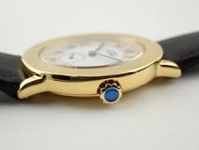 Cartier Must Ronde Vermeil W1006922 Quartz 33mm White Leather Strap 4