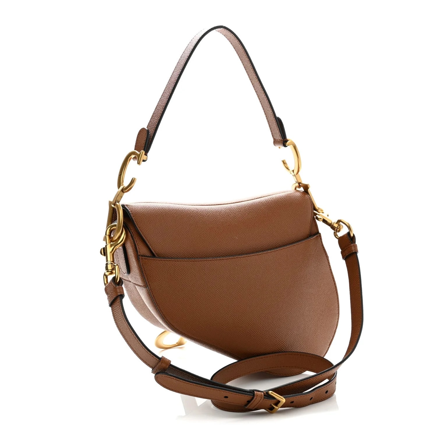 Grained Saddle With Strap Golden 3
