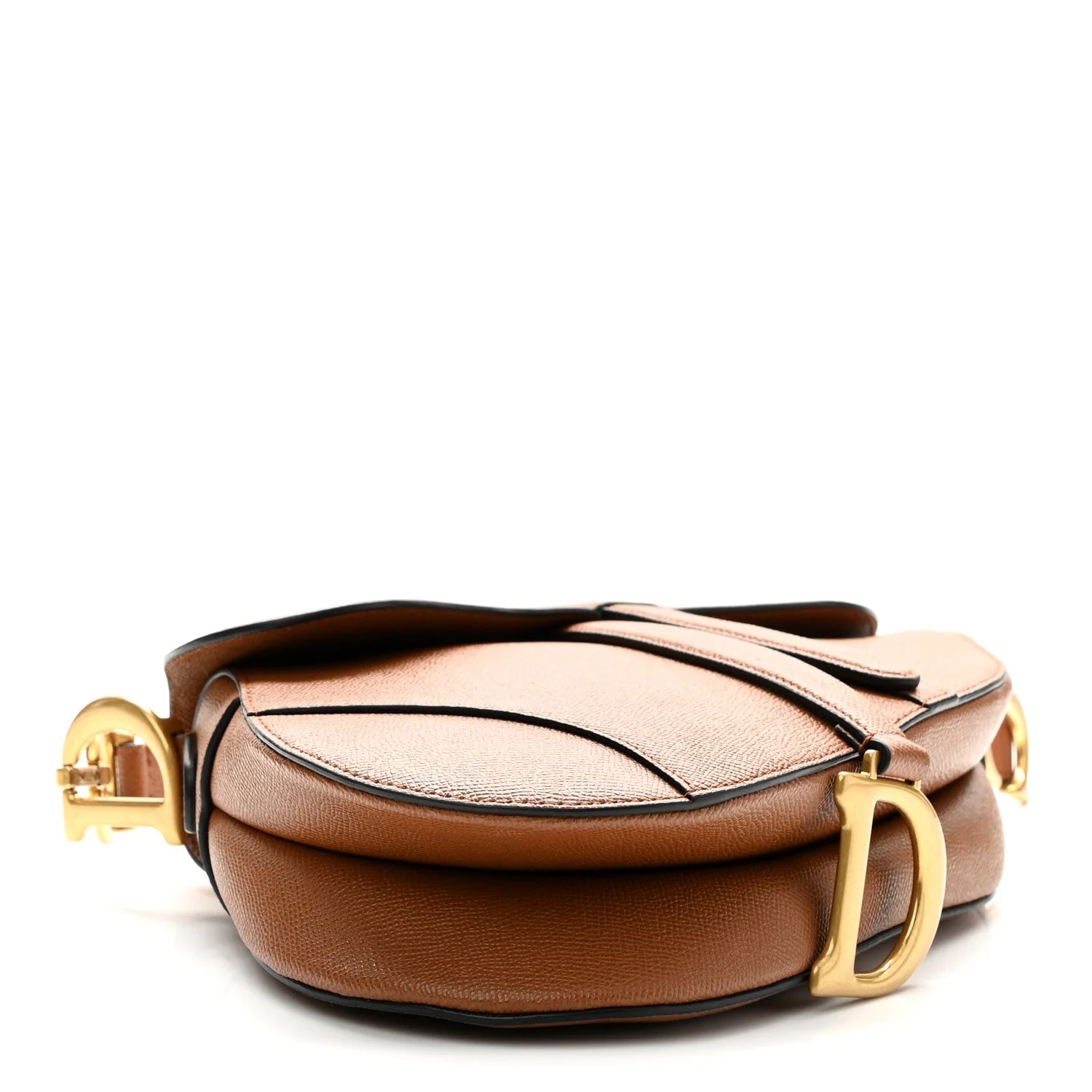 Grained Saddle With Strap Golden 4