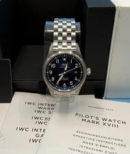 IWC Pilot Mark Xviii 40mm Black Dial Stainless Steel IW327015 3